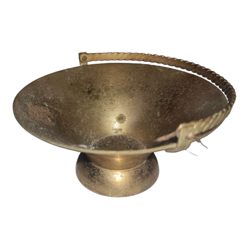 Vintage Small Brass Basket With basket