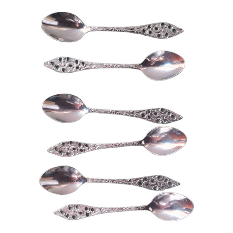 Vintage Elwezetta teaspoons chrome plated