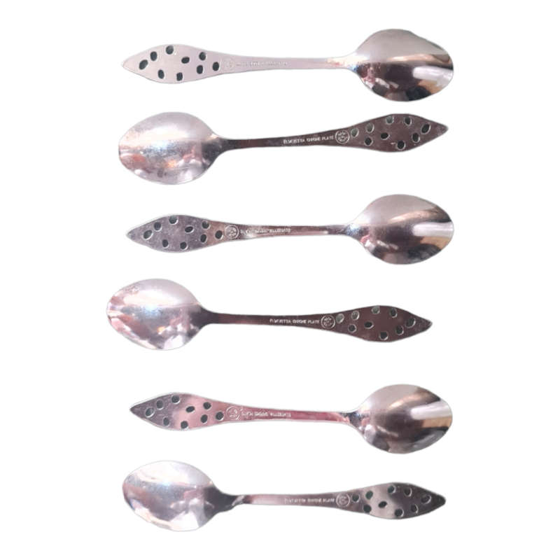 Vintage Elwezetta teaspoons chrome plated