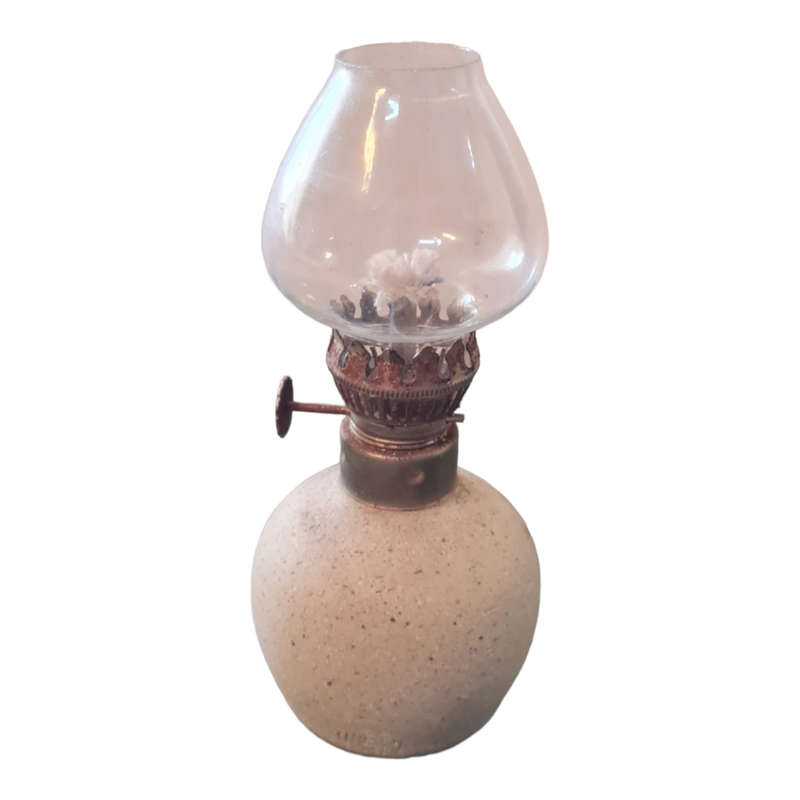 Minature Floral Vintage Oil Lamp