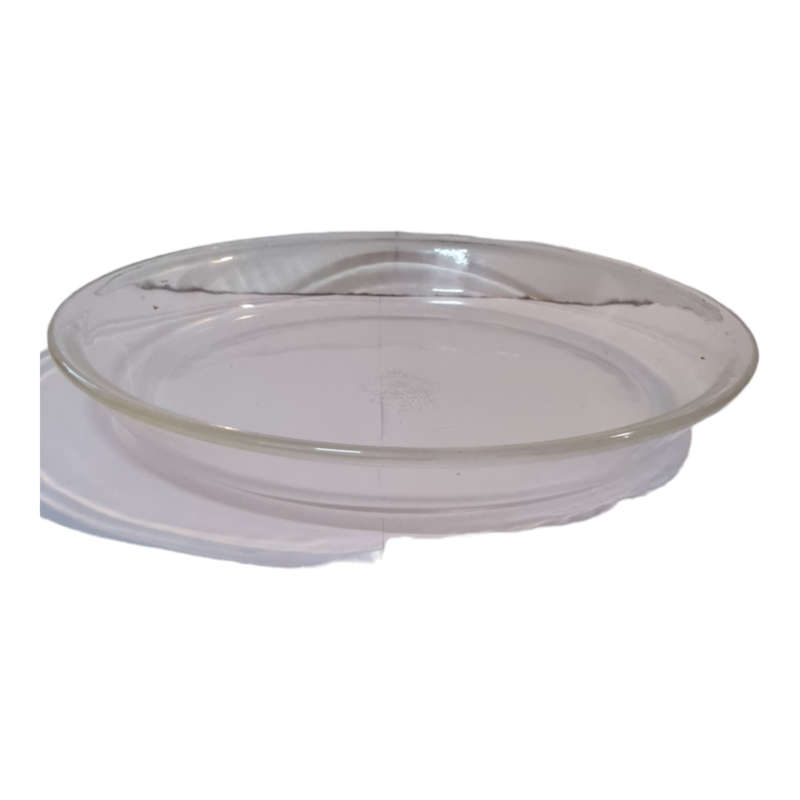 Vintage Anchor Hocking Fire King Clear Glass Round Baking Dish 10 Inch