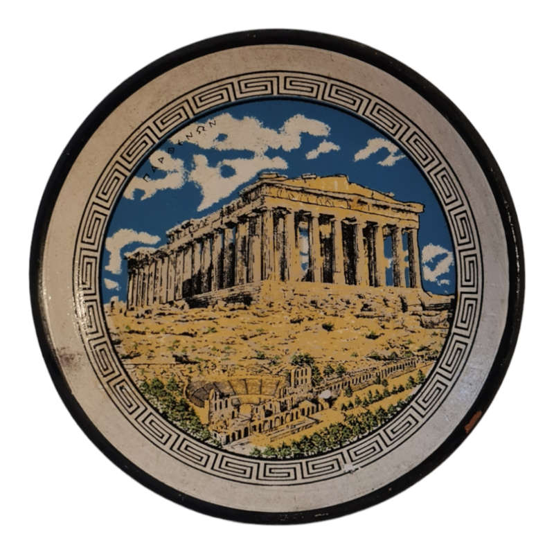 Greek Parthenon Copper Wall Hanging Plate