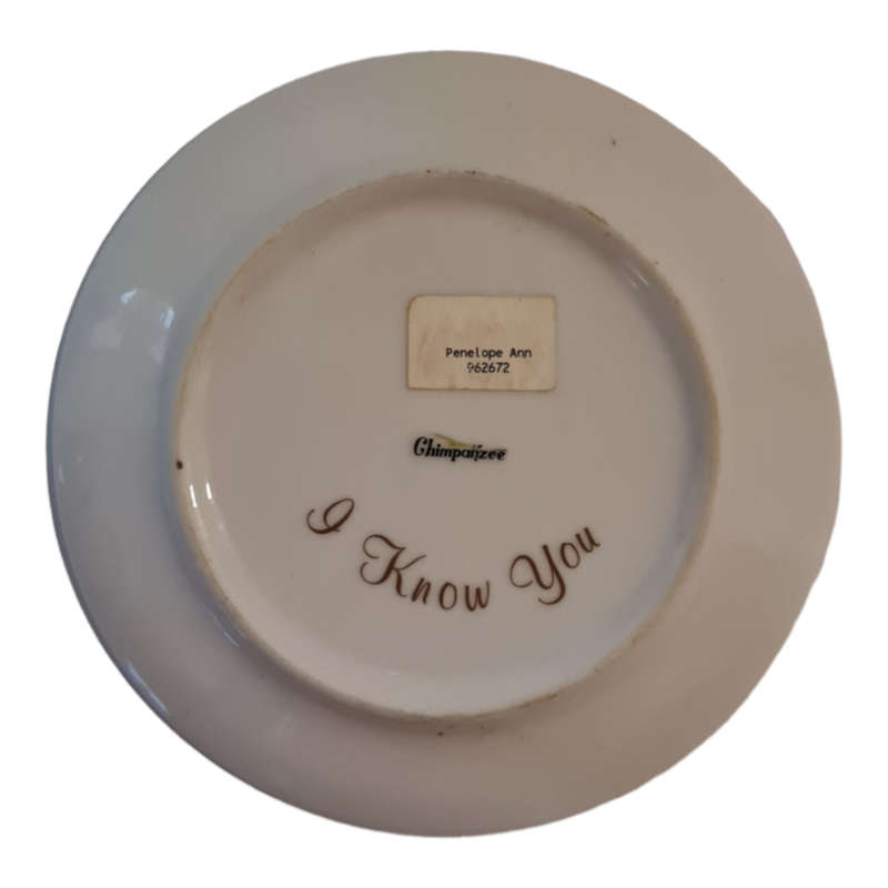 Fine English bone China Plate With Monkey Design