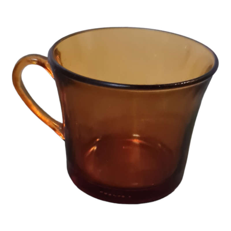 TAZAS DE CAFÉ DURALEX COLOR ÁMBAR.
