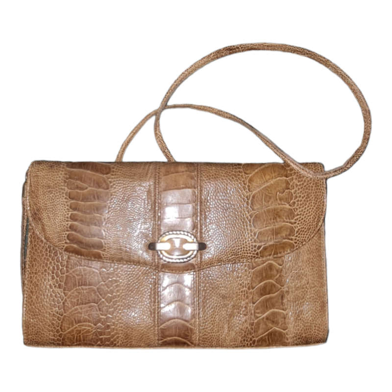 Genuine Ostrich leg Handbag