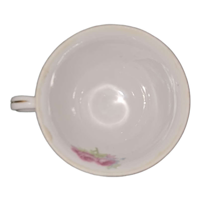 Vintage Pink Roses Demitasse Cup