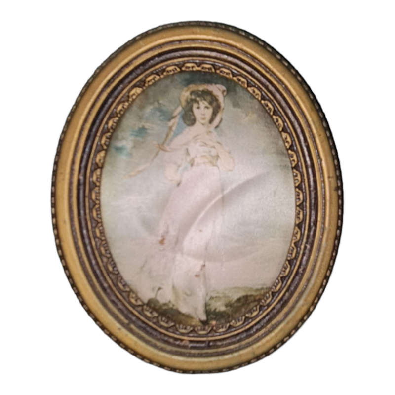 Antique Oval Picture Frame Convex