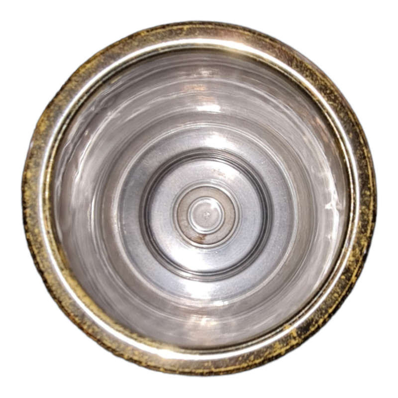 Vintage MCM Clear Smoke / Gold Trim Insulated Plastic Wine Cooler Bottle Bucket