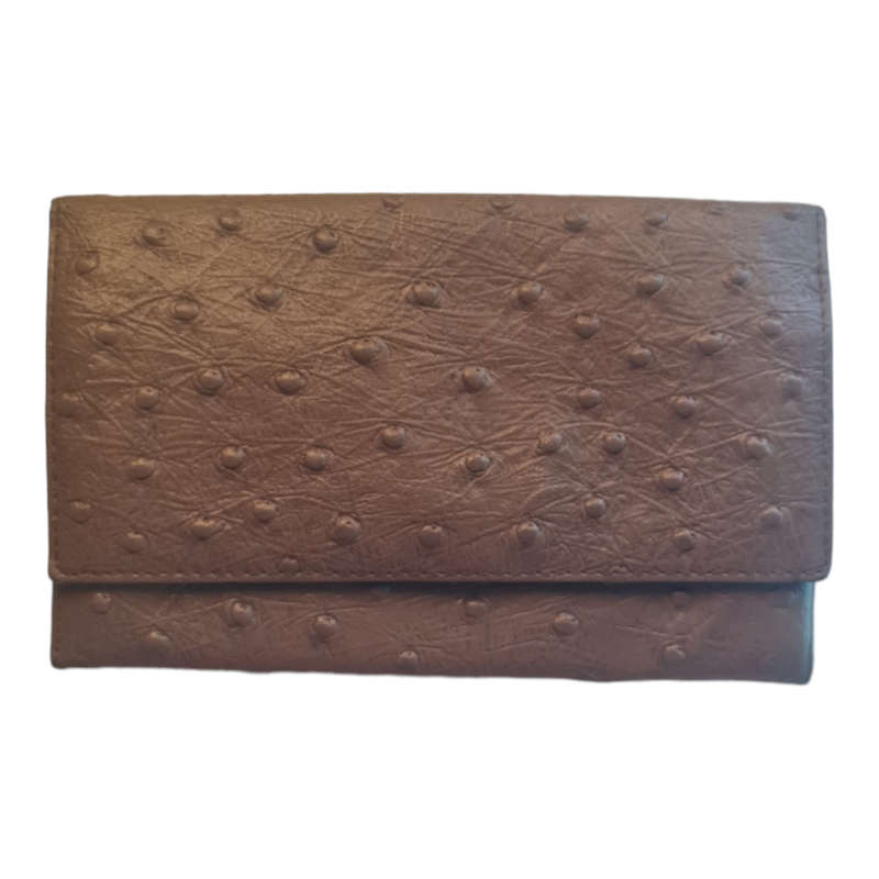 GENUINE LEATHER PURSE OSTRICH
