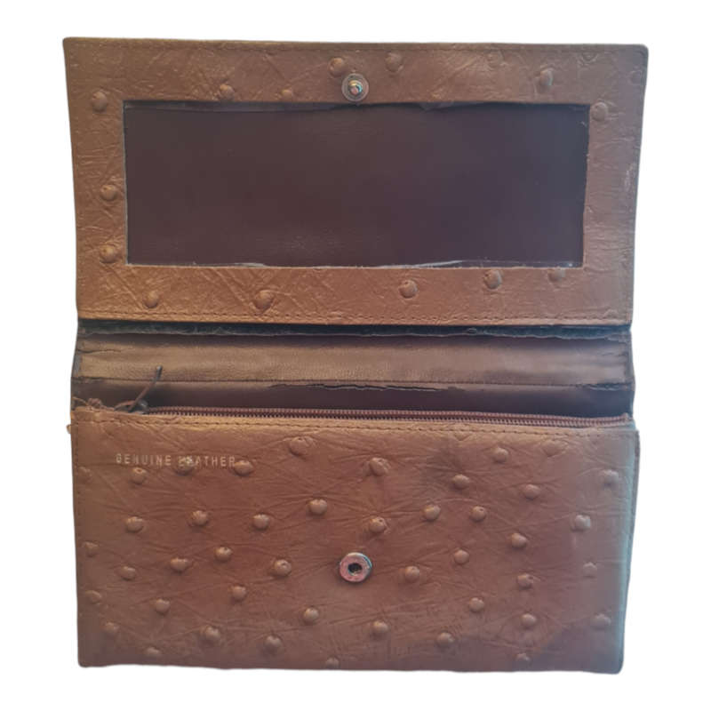 GENUINE LEATHER PURSE OSTRICH