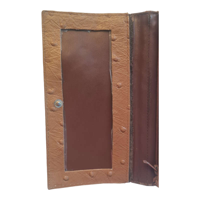 GENUINE LEATHER PURSE OSTRICH