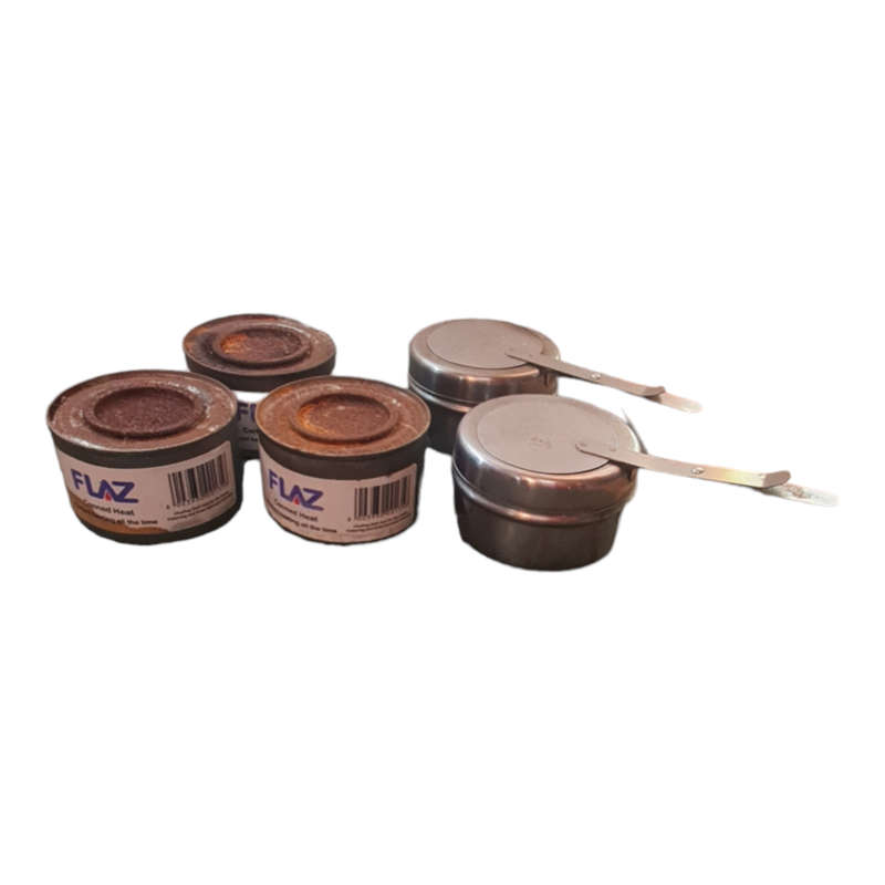 Stainless Steel Chafing Wick Fuel Holders with Safety Cover - Chafer Canned Heat Fuel Box