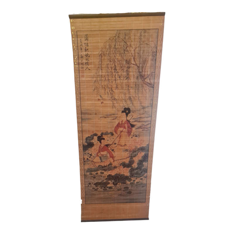 VINTAGE OF ASIAN BAMBOO PAINTINGS SCROLLS SIGNED