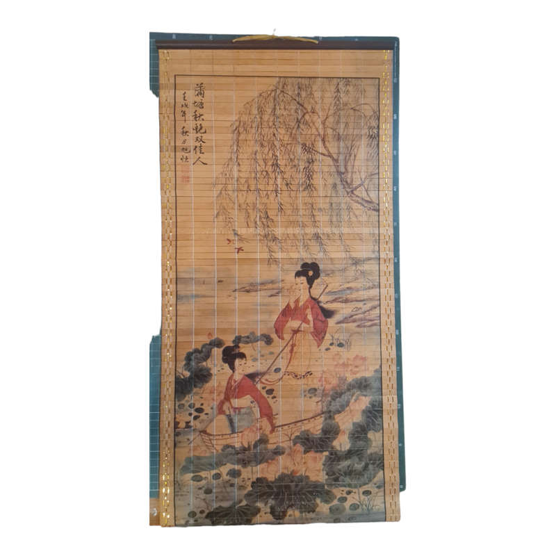 VINTAGE OF ASIAN BAMBOO PAINTINGS SCROLLS SIGNED