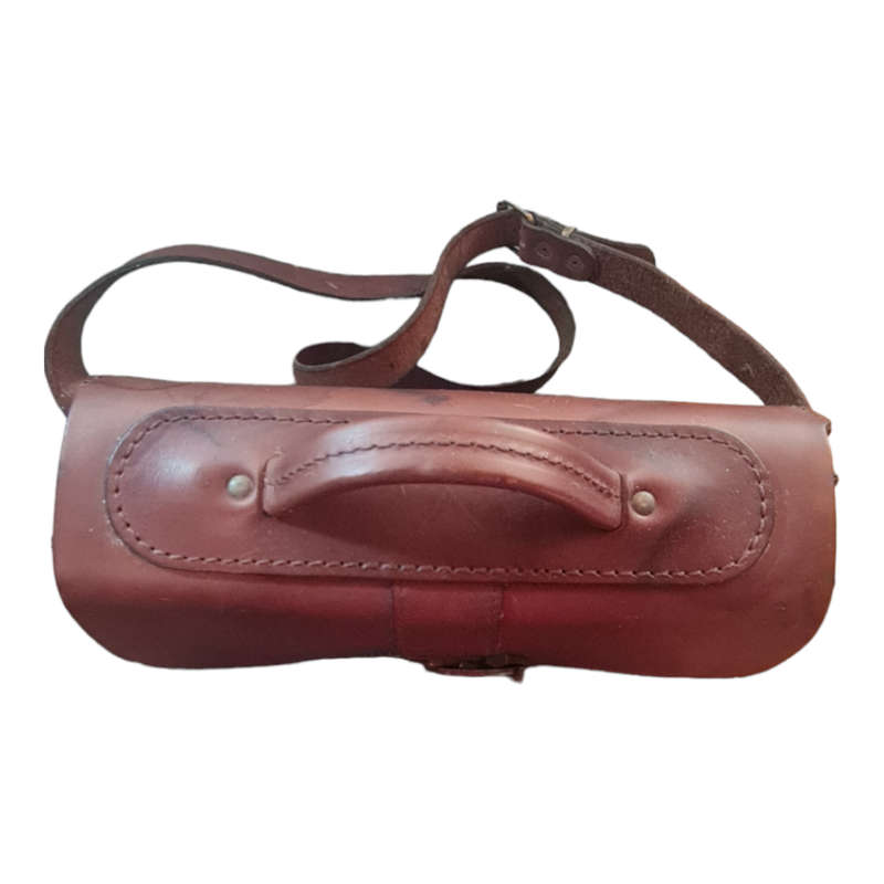 Hard leather handbag