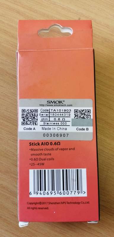 Smok Stick AIO.0.6 ohm Coils pack of 4