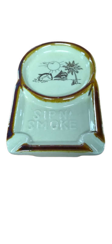 `Sip N` Smoke` Ceramic Coaster/Ashtray (AC002)