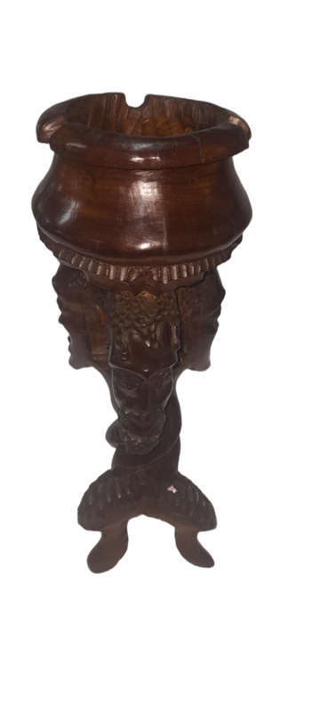 Handcrafted African  Wooden  Ashtray