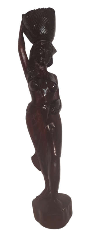 Handcrafted  Wood  African  Lady