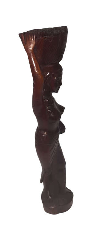 Handcrafted  Wood  African  Lady