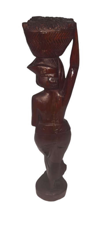 Handcrafted  Wood  African  Lady
