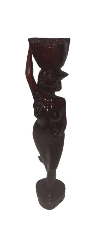 Handcrafted  Wood  African  Lady