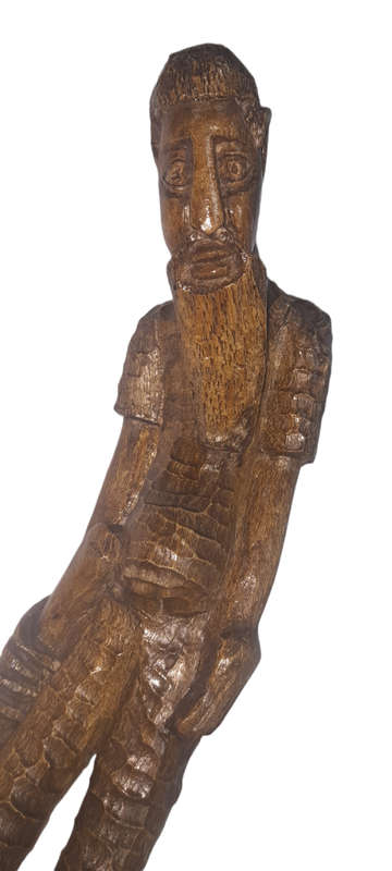 Handcrafted Wood Old Man