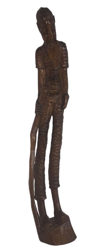 Handcrafted Wood Old Man