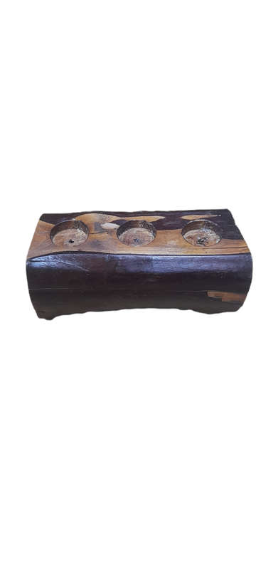 Handcrafted Wood Candle Holder