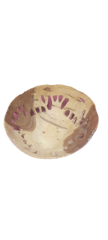 Handcrafted Wood Fruit Bowl