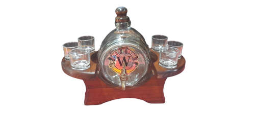 Glass Keg with Glasses