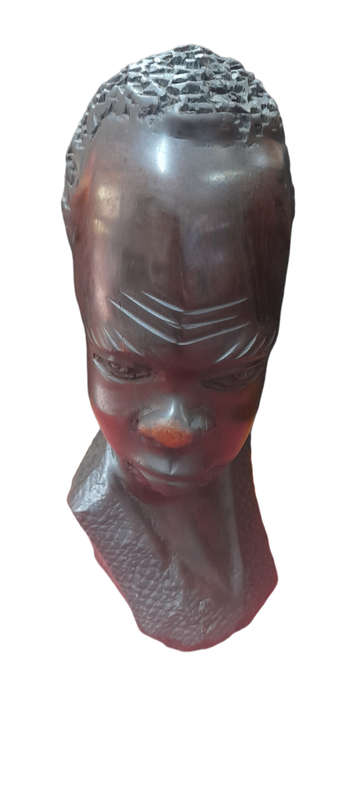 Handcrafted Wood Man Head