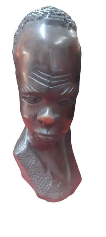 Handcrafted Wood Man Head