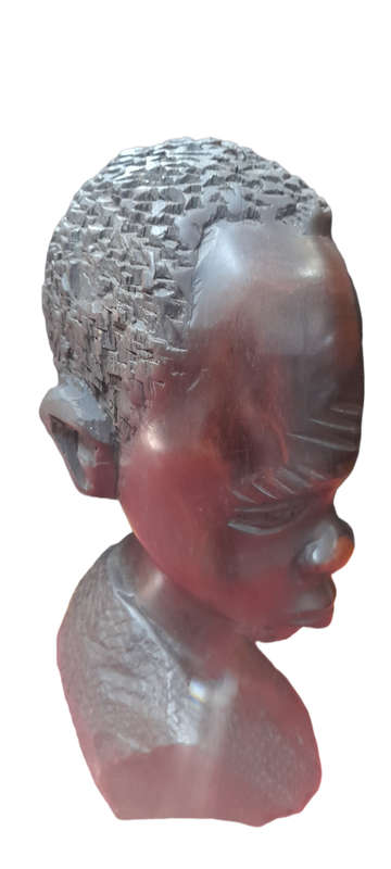 Handcrafted Wood Man Head