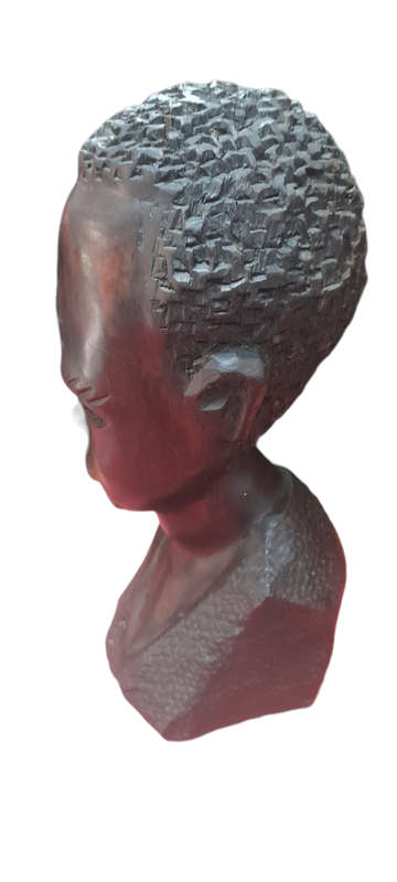 Handcrafted Wood Man Head