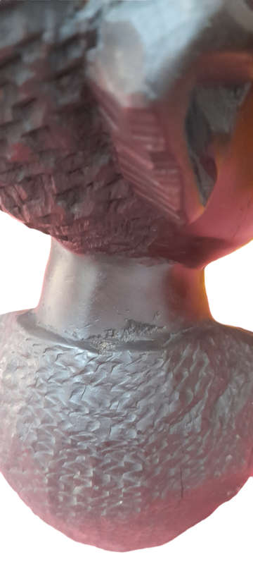 Handcrafted Wood Man Head