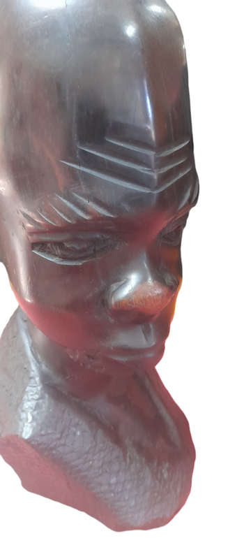 Handcrafted Wood Man Head