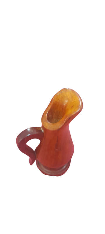 Handcrafted Small Wood Jug