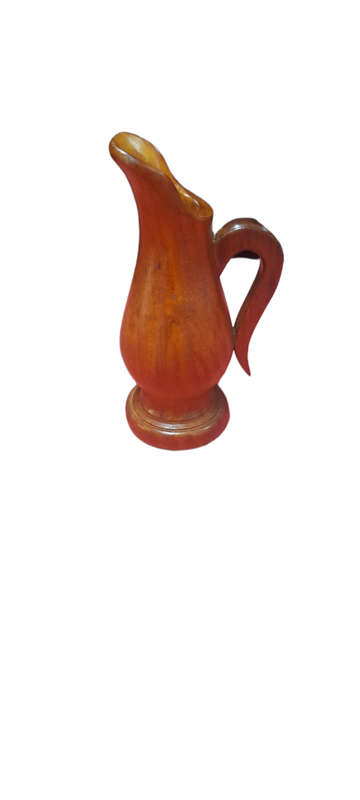Handcrafted Small Wood Jug