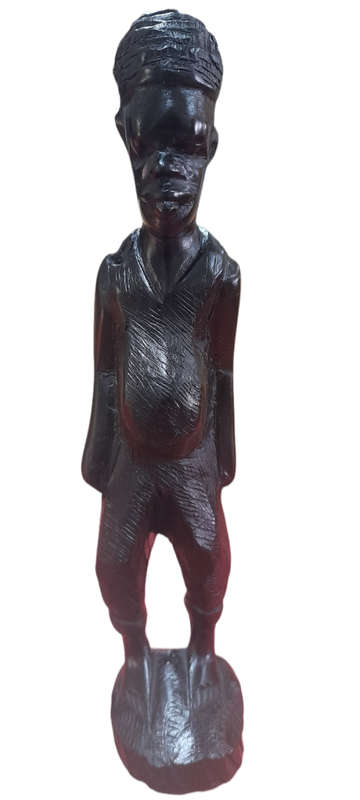 Handcrafted Wood African Man