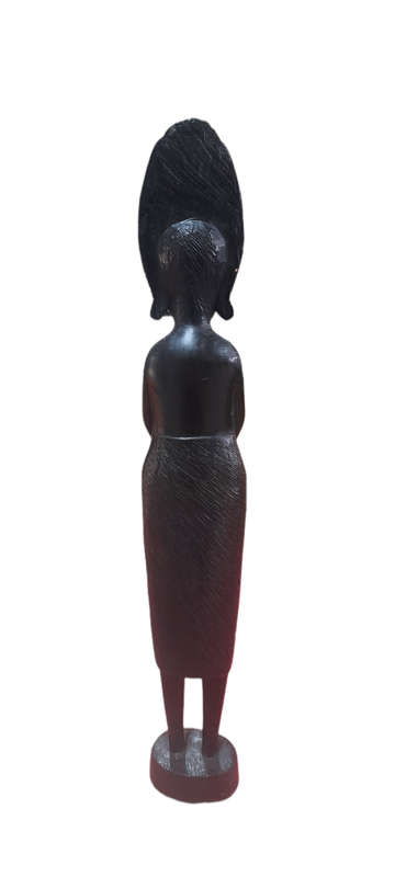 Handcrafted Black Wood African Lady