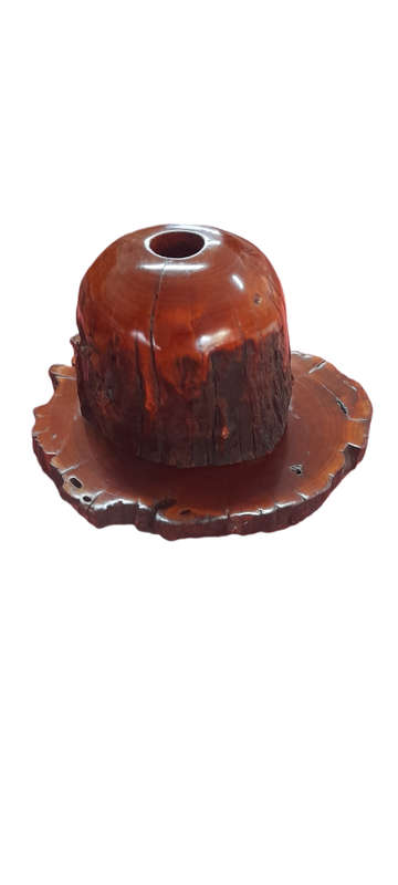 Vintage Handcrafted African Wood Pencil Holder