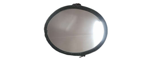 Wooden Frame Oval Mirror