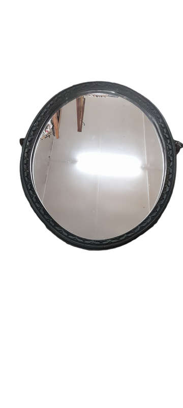 Wooden Frame Oval Mirror