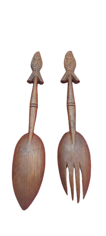 Handcrafted Wood Fork And Spoon