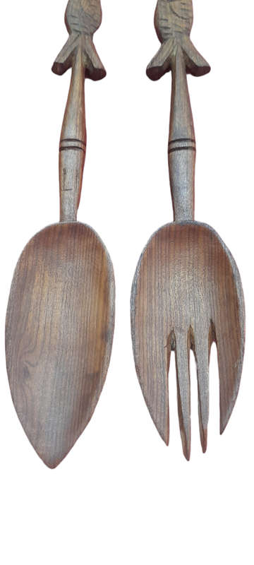 Handcrafted Wood Fork And Spoon