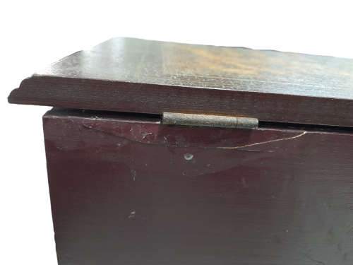 Wooden Box with Decopaged Lid  