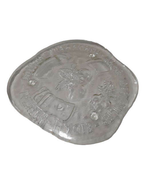 Footed Clear Glass Cheese Plate  