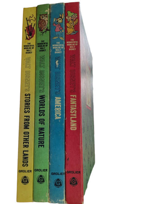 Vintage Walt Disney`s Series, 4 Books - Grolier  