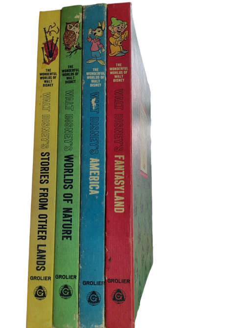 Vintage Walt Disney`s Series, 4 Books - Grolier  